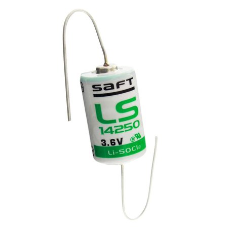 SAFT LS14250_AX 1/2AA Battery Axial 3.6V 1200mAh Lithium replaces Apple and more LS14250_AX